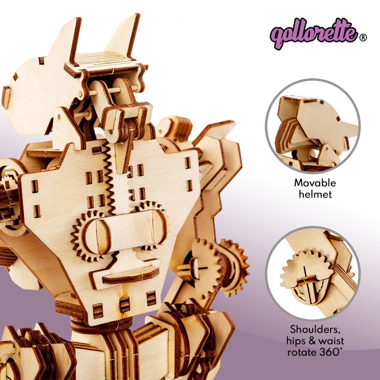 robot wooden puzzle